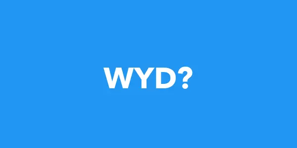 What Does WYD Mean